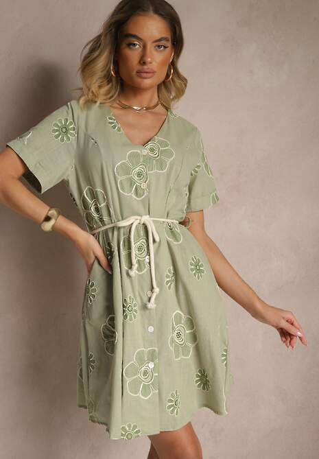 Rochie Evinelle Verde deschis 4