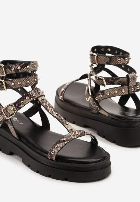 Sandale Orrave Print piele de șarpe 6