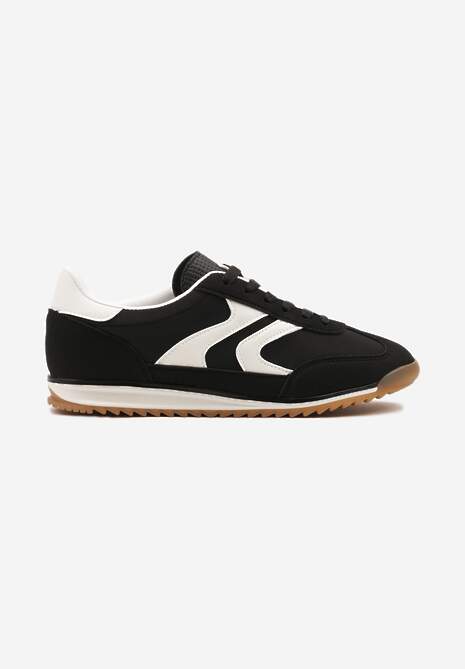Czarne Sneakersy Tenisówki z Przeszyciami Julioria 4