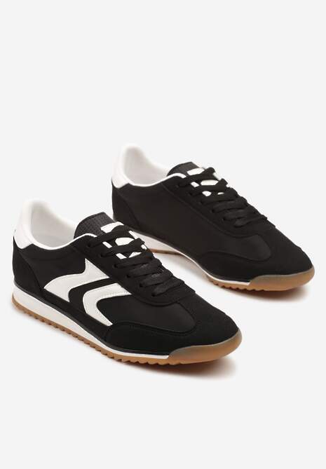 Czarne Sneakersy Tenisówki z Przeszyciami Julioria 5