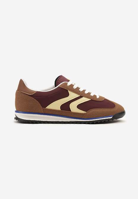 Jasnobrązowe Sneakersy Tenisówki z Przeszyciami Julioria 4