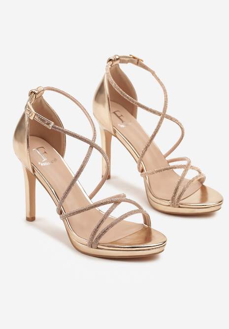 Pantofi stiletto Sorisma Culoarea șampaniei 5