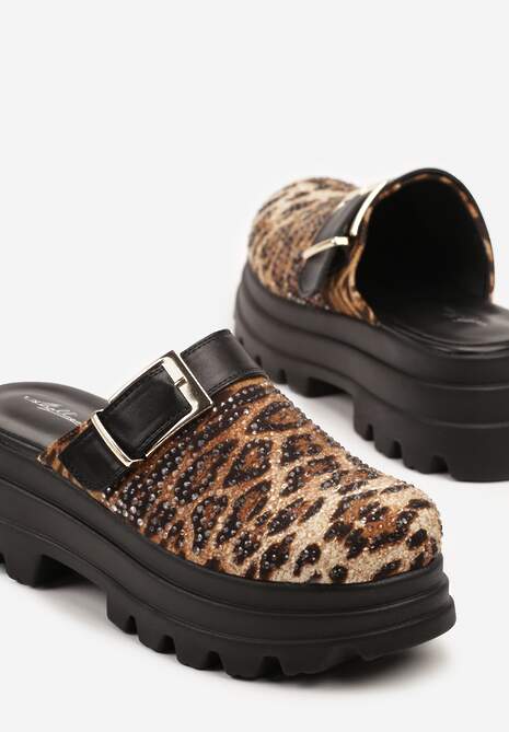 Papuci Sorelenna Imprimeu leopard 6