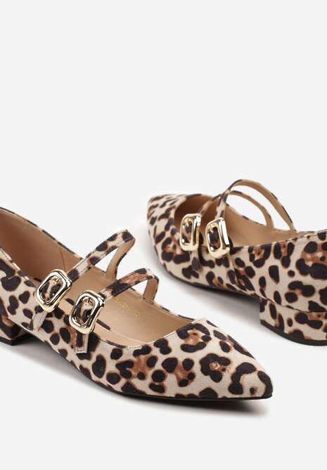 Pantofi cu toc Odane Imprimeu leopard 6