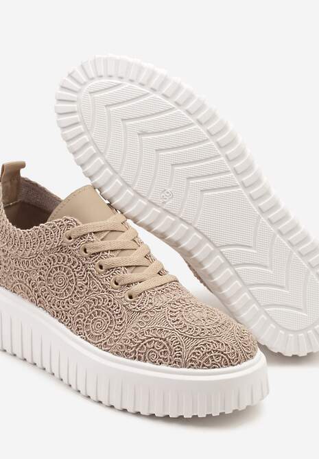 Sneakers Ellisara Bej închis 6