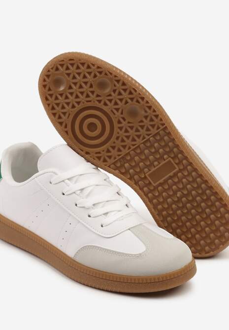Białe Sneakersy Tenisówki Ozdobione Perforacją Reissara 6