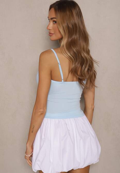Jasnoniebieski Top Gorsetowy z Wiskozą i Usztywnionymi Miseczkami Eviness 5