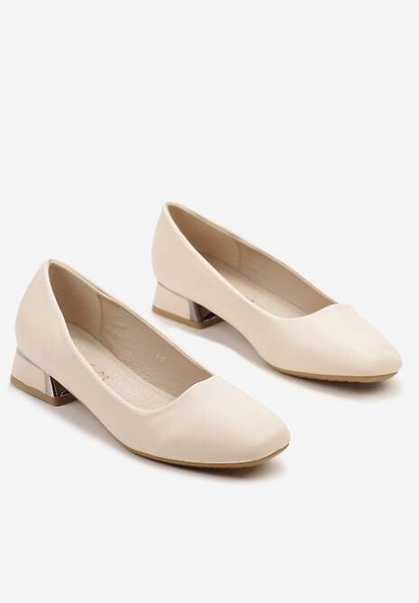 Pantofi cu toc Niline Bej 5