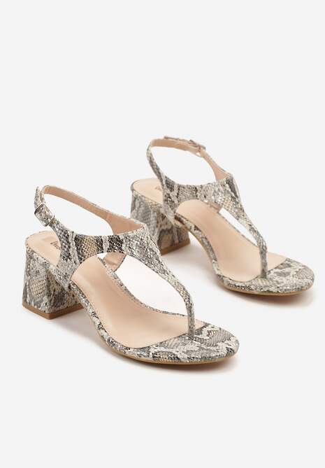 Sandale Cleoselle Print piele de șarpe 5