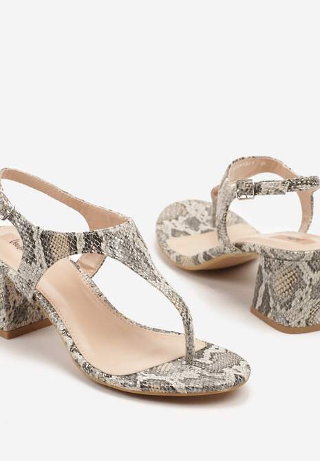Sandale Cleoselle Print piele de șarpe 6