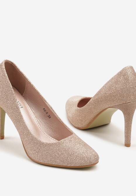 Pantofi stiletto Emauri Culoarea șampaniei 6