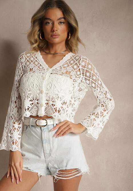 Cardigan Xarli Alb 4