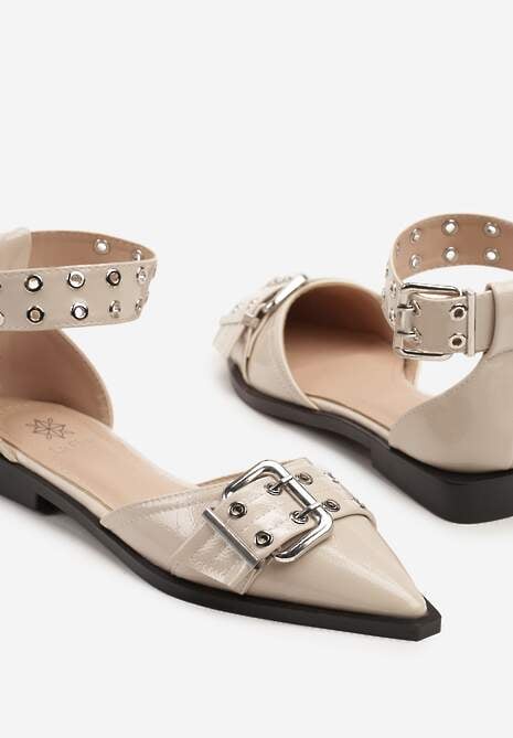 Pantofi cu toc Cleia Bej 6