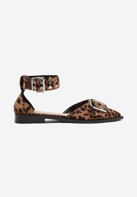 Pantofi cu toc Cleia Imprimeu leopard 4