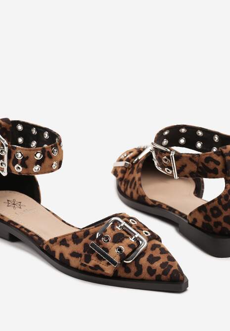 Pantofi cu toc Cleia Imprimeu leopard 6