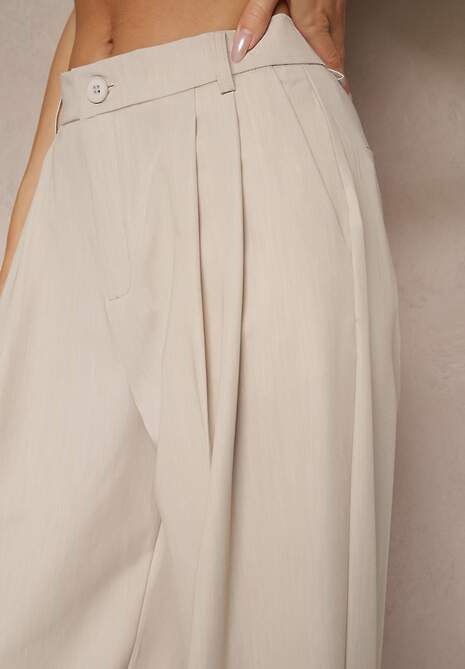 Pantaloni Galaniel Bej deschis 5
