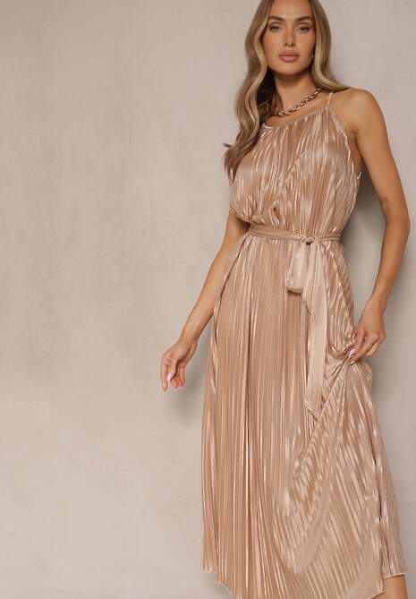 Rochie Wasea Bej închis 4