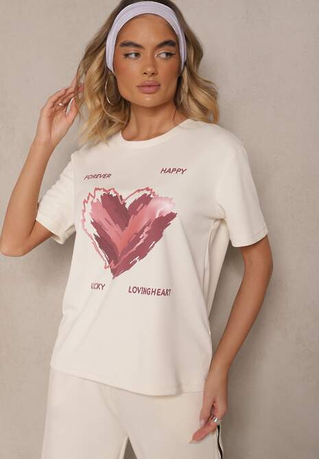 T-shirt Palalea Bej deschis 4
