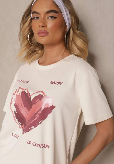 T-shirt Palalea Bej deschis 5
