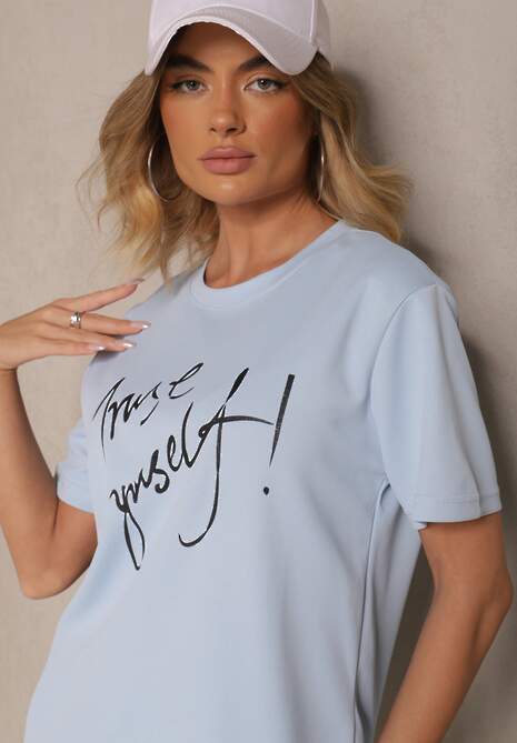 T-shirt Tezilea Albastru deschis 5