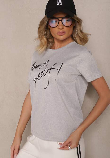 T-shirt Tezilea Gri deschis 4