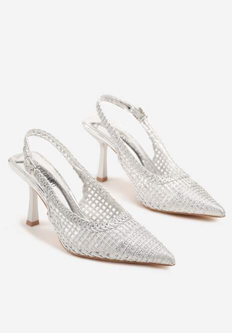 Pantofi stiletto Meranoria Argintii 5