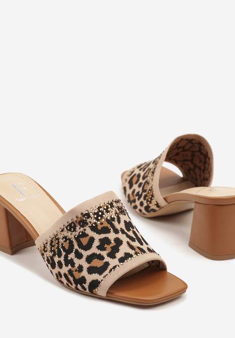 Papuci Teonelia Imprimeu leopard 6