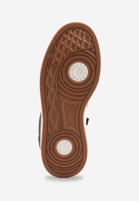 Czarne Sneakersy w Stylu Kultowych Tenisówek z Ozdobnymi Paskami Marazea 7