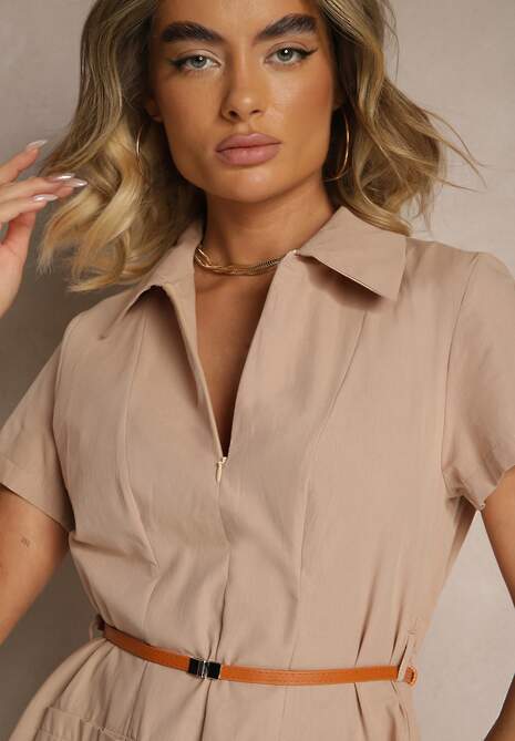 Rochie Weolessa Bej închis 5