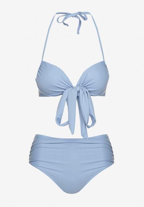 Costum de baie bikini Fevarelia Albastru deschis 5
