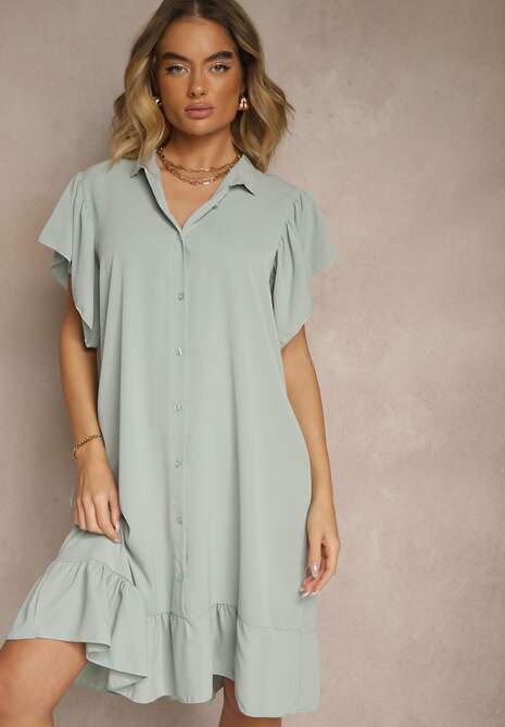 Rochie Tenelora Verde deschis 4