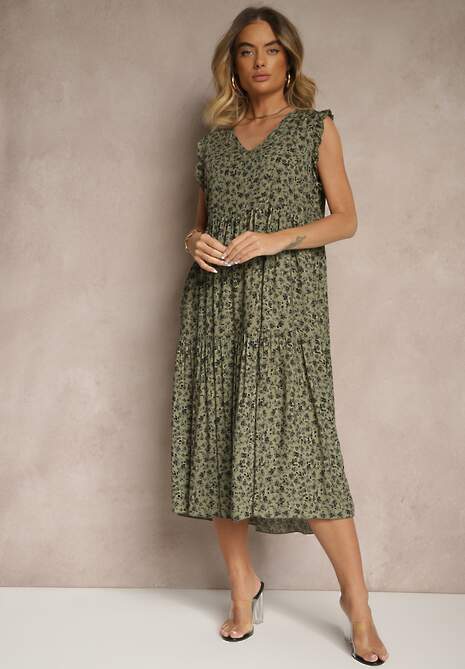 Rochie Iffilara Verde închis 4