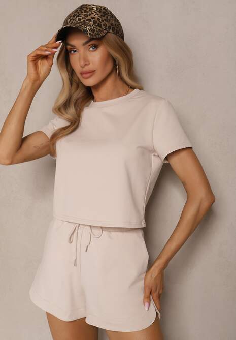 T-shirt Galionela Bej deschis 4