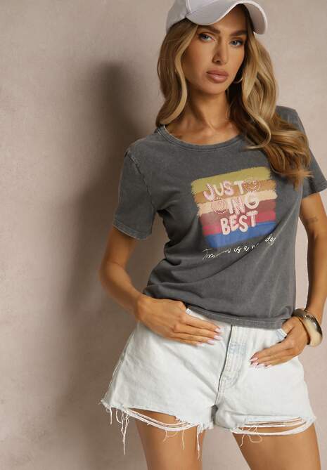 T-shirt Inaren Gri închis 4