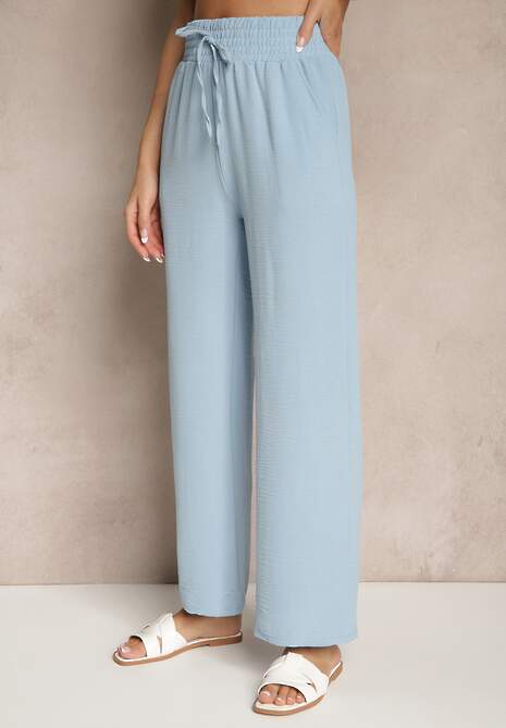 Pantaloni Savimirae Albastru deschis 4