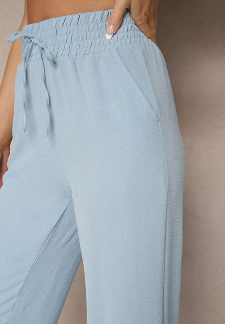 Pantaloni Savimirae Albastru deschis 5