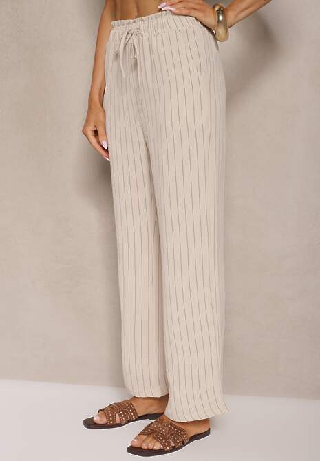 Pantaloni Linariena Bej deschis 4