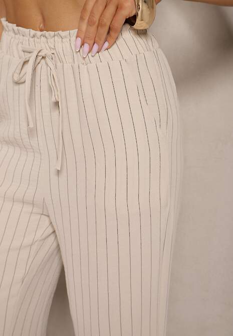 Pantaloni Linariena Bej deschis 5