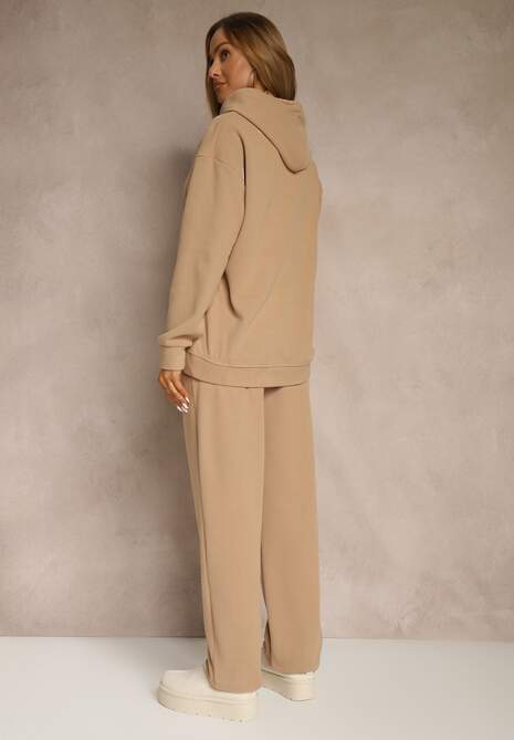 Ciemnobeżowy 2-częściowy Komplet Dresowy z Bluzą i Spodniami Orifira 4