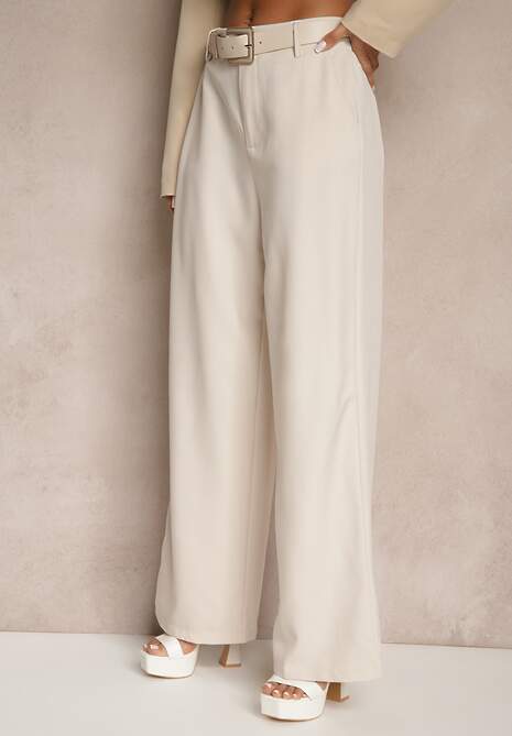 Pantaloni Fevelira Bej deschis 4