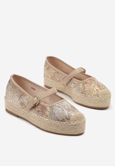 Espadrile Fevolise Bej deschis 5