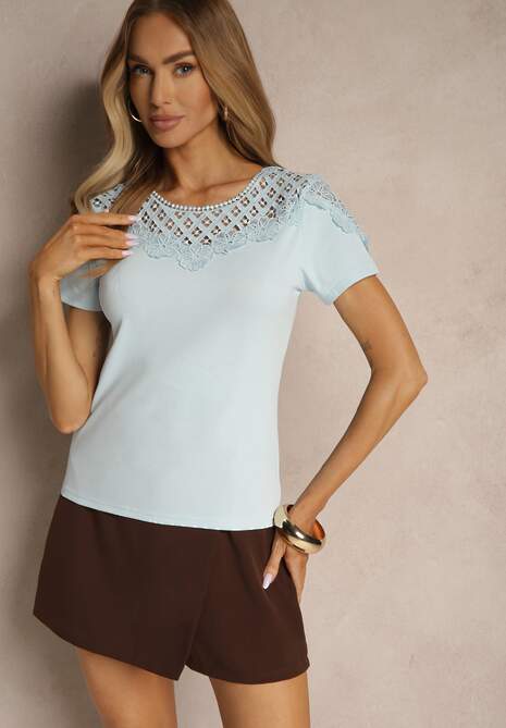 T-shirt Zareine Albastru deschis 4