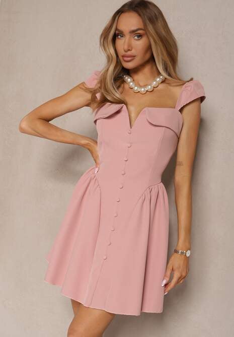 Rochie Salaviel Roz închis 4