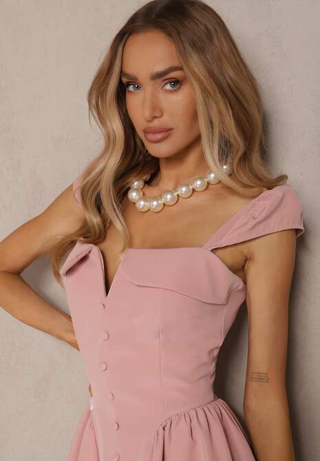 Rochie Salaviel Roz închis 5