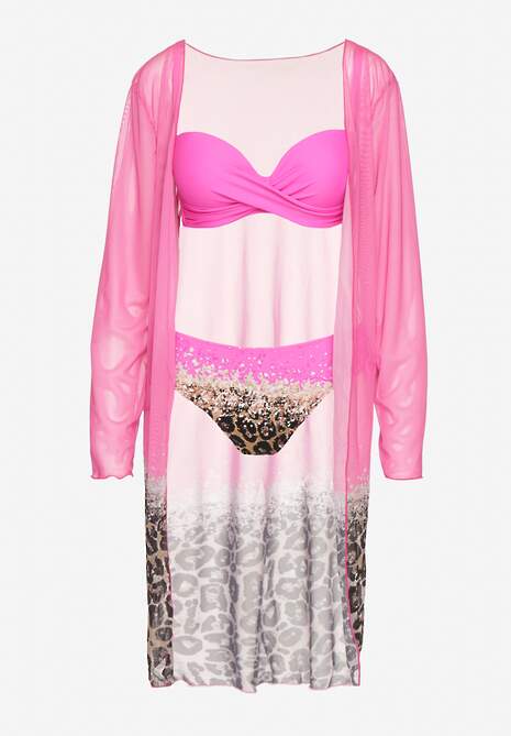 Costum de baie bikini Paselina Fucsia 5