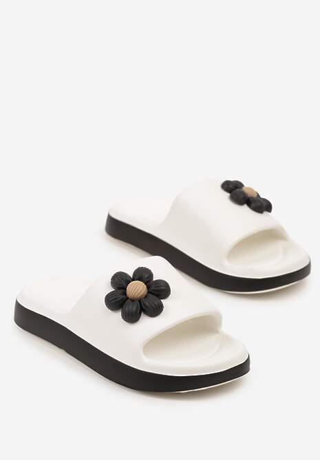 Papuci Glemissea Alb cu negru 5