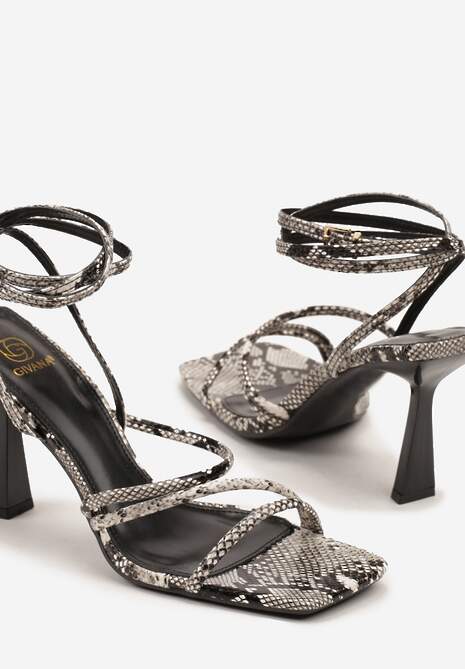 Sandale Atalina Print piele de șarpe 6