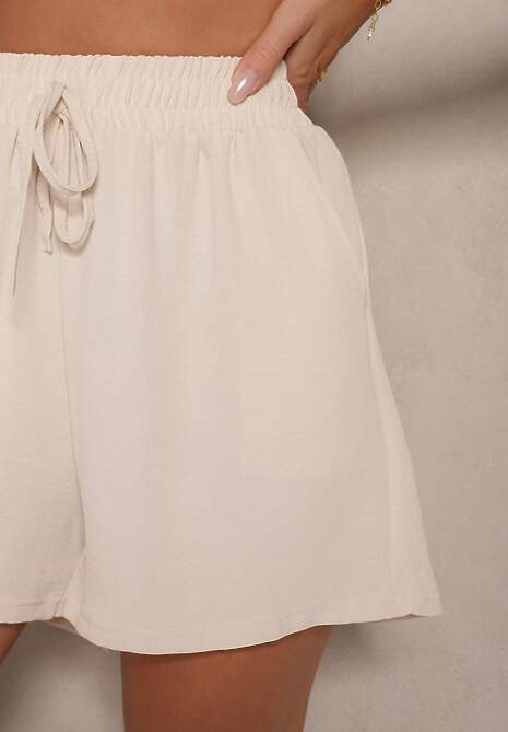 Pantaloni scurți Milareia Bej deschis 5