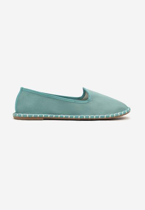 Niebieskie Espadryle Balerinki z Przeszyciami Firalissea 4