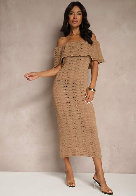 Rochie Filadella Bej închis 4
